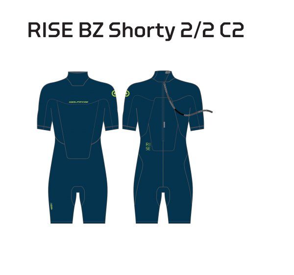 22 Rise S/S Shorty 2/2 BZ C2 Navy / Green