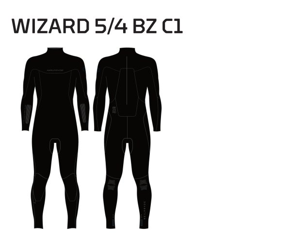 22 Wizard Fullsuit 5/4 BZ C1 Black