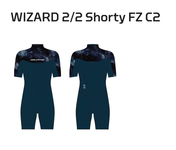 22 Wizard S/S 2/2 Shorty FZ C2 deepblue / space