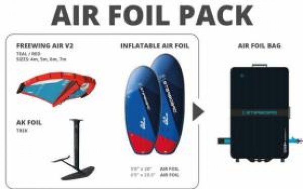 Air Foil Pack 5 (5qm Freewing+STB AirFoilboard 5,8 + AK Foil Trek 1600)