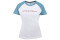 JP Womens T-Shirt white / peacock blue