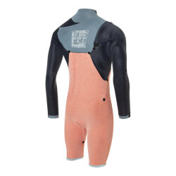 2026 Neil Pryde Wizard 3/2 Shorty L/S GBS FZ light grey-blue